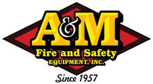 a & m fire and safety equipment logo